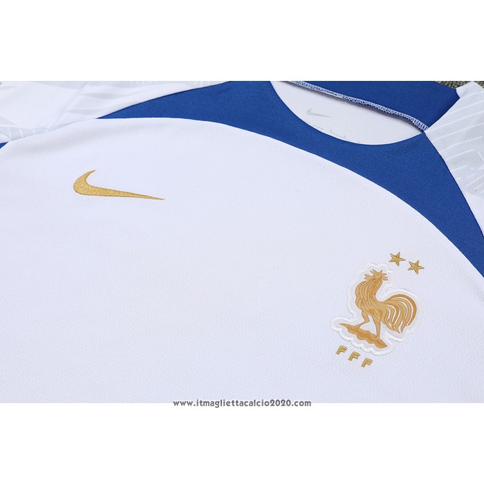 Tuta da Track Francia Manica Corta 202022 2023 Bianco - Pantalon Corto